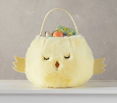 Easter Clearance! Plush Easter Chick Basket Easter Egg Hunting Basket For  Kids Easter Basket Yellow Chick Design (Yellow Chick)