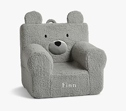 Kids Anywhere Chair®, Gray Sherpa Bear Slipcover Only