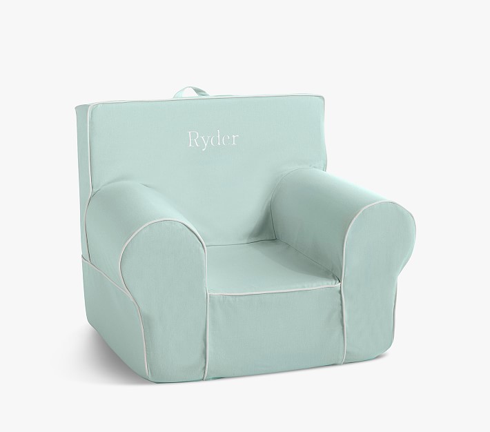 Kids Anywhere Chair&#174;, Light Aqua with White Piping
