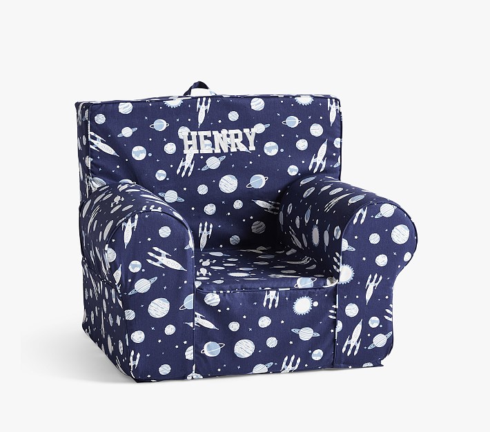 Kids Anywhere Chair&#174;, Navy Glow-in-the-Dark Solar System Slipcover Only