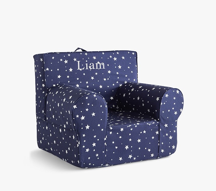 Kids Anywhere Chair&#174;, Navy Glow-in-the-Dark Scattered Stars Slipcover Only