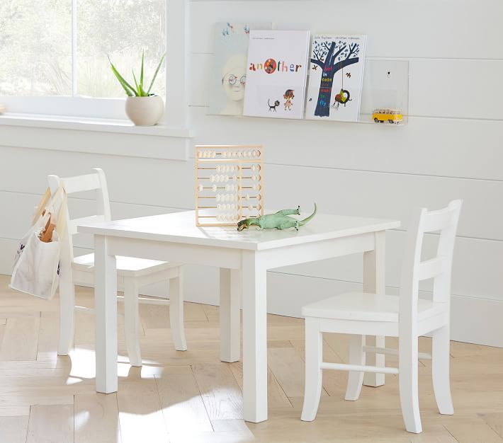 Kids table and shop chairs pottery barn