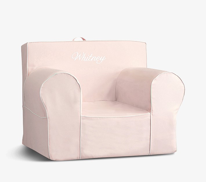 Oversized Anywhere Chair&#174;, Blush with White Piping