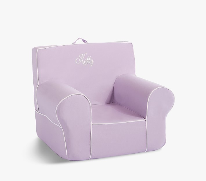 Anywhere Chair&#174;, Lavender Twill with White Piping