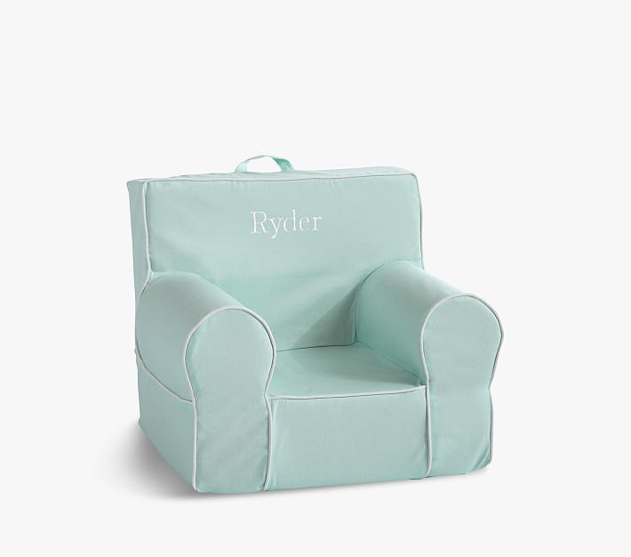 My First Anywhere Chair&#174;, Light Aqua with White Piping