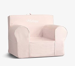 Oversized Anywhere Chair®, Blush with White Piping