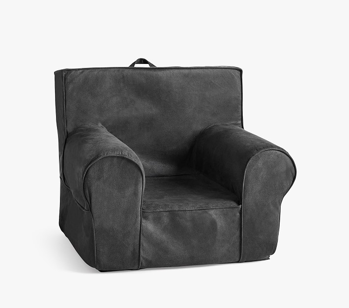Kids Anywhere Chair&#174;, Charcoal Faux Suede