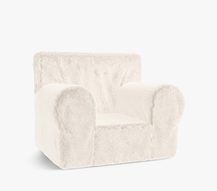 Kids Anywhere Chair&#174;, Ivory Faux Fur