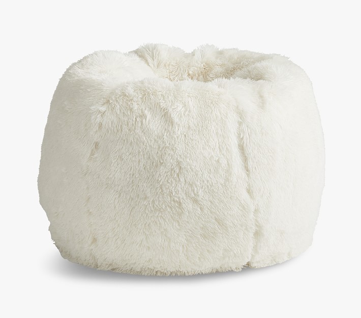 Anywhere Beanbag&#8482;, Ivory Fluffy Luxe Slipcover Only