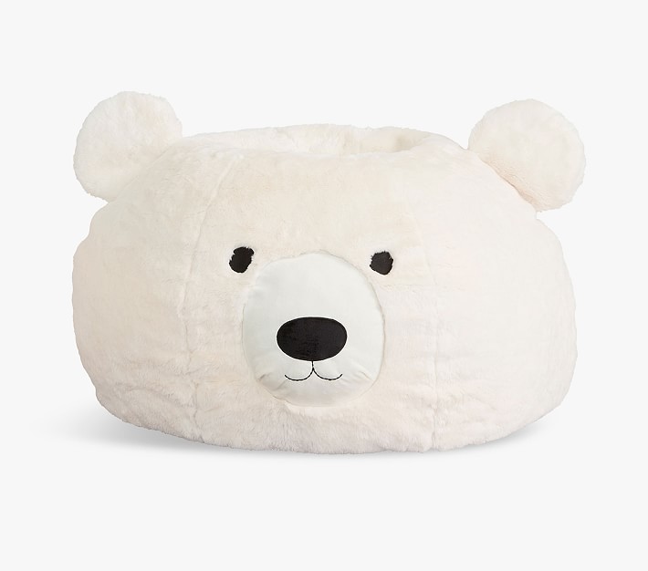 Anywhere Beanbag&#8482;, Ivory Polar Bear Faux Fur Slipcover Only