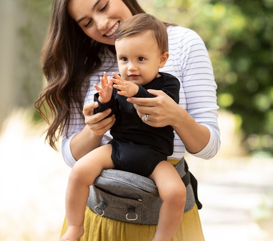 Ergonomic Baby Carrier with Hip Seat – Double Shoulder Infant Carrier, 4-in-1 Baby Carrying Positions for Newborn to Toddler (0–24 Months)