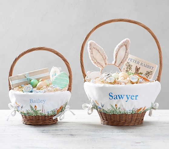 Small Easter Egg Hunt Basket - White Wicker – Basket Barn