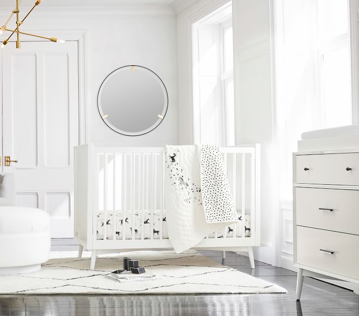 west elm x pbk Mid Century Convertible Crib