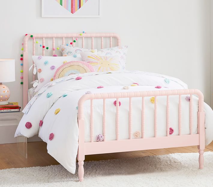 Pottery barn pink deals bed