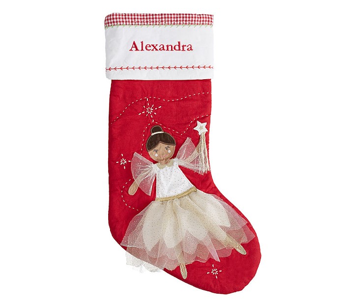 Celeste the Fairy Quilted Christmas Stocking