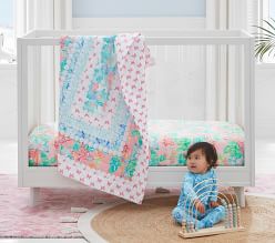 Lilly Pulitzer Unicorn Patchwork Baby Quilt