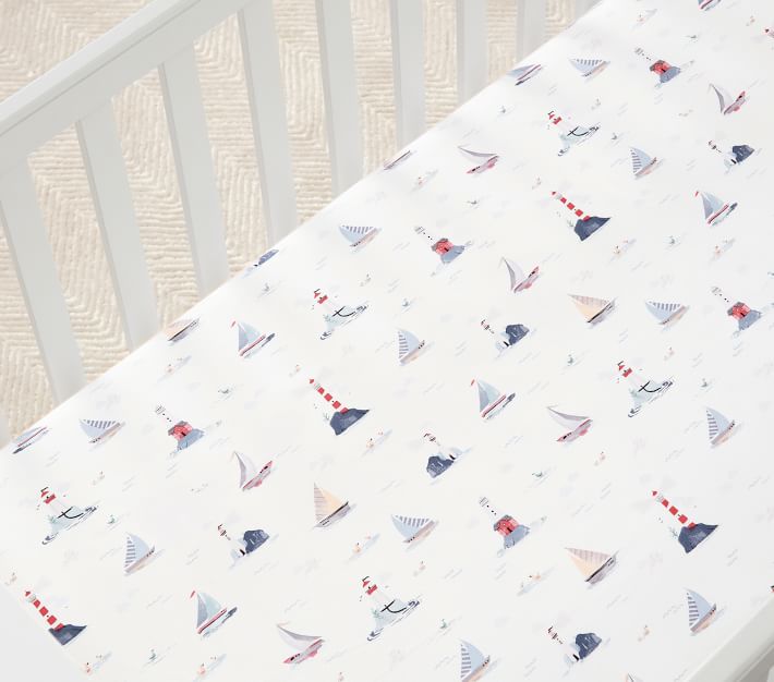 Sailboat hot sale crib sheet