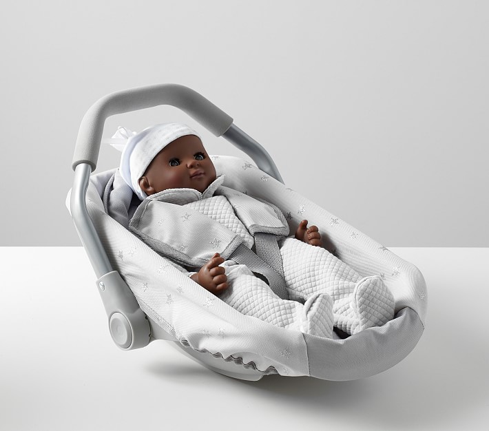 Gray Stars Baby Doll Car Seat
