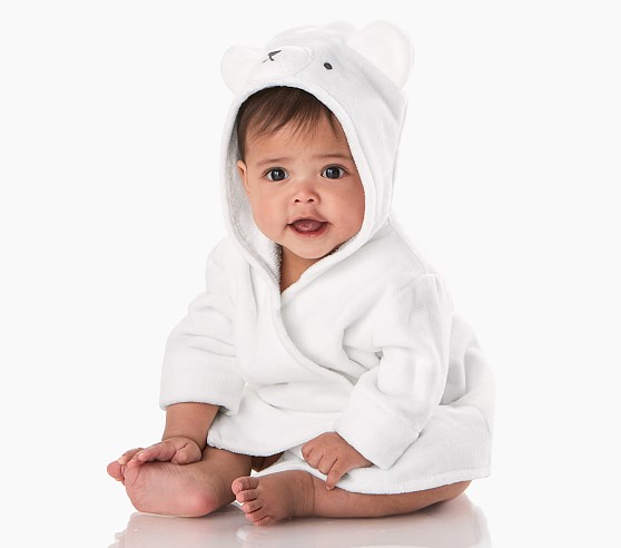 Super Soft Winter Bear Baby Bath Robe | Pottery Barn Kids