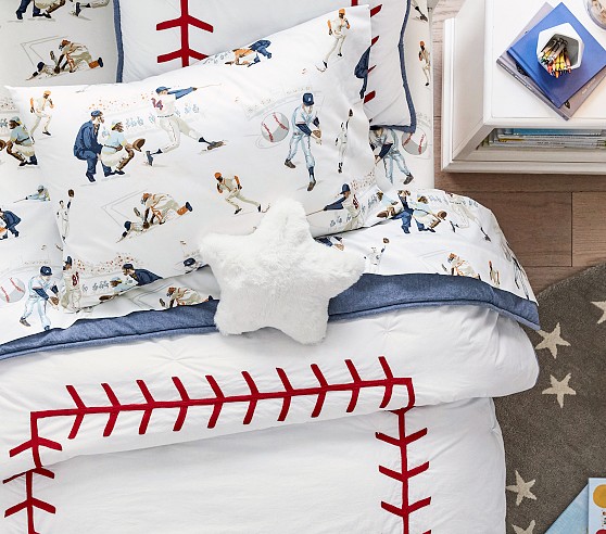 Vintage Baseball Organic Sheet Set & Pillowcases
