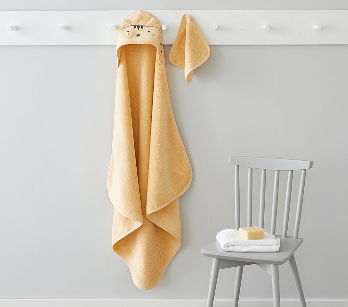 Super Soft Tiger Baby Hooded Towel And Washcloth