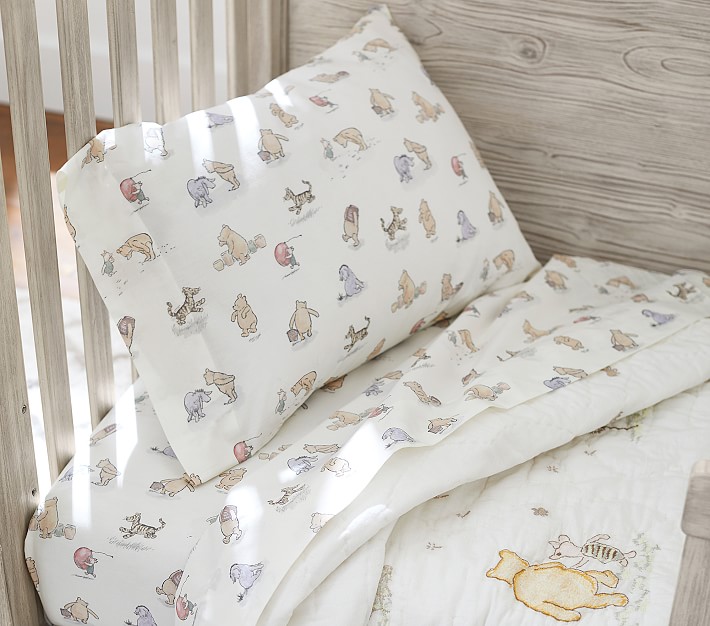 Disney's Winnie the Pooh Organic Toddler Sheet Set &amp; Pillowcase