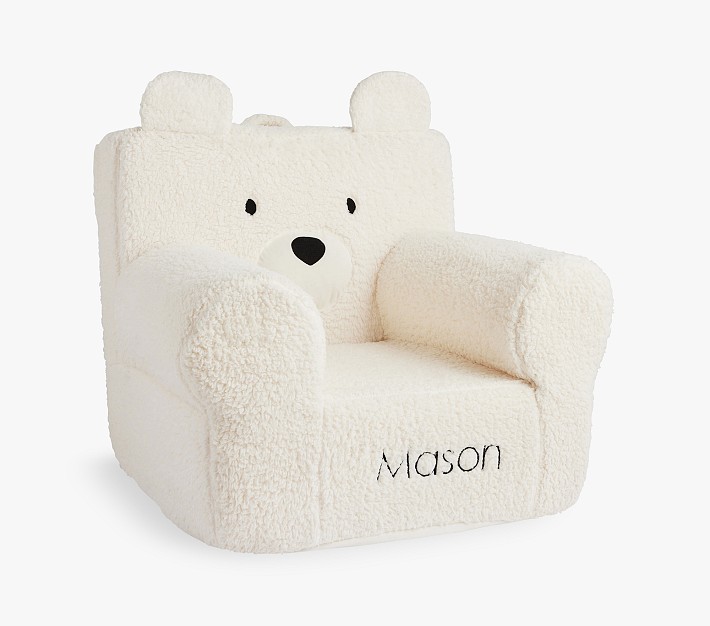 Kids Anywhere Chair&#174;, Ivory Sherpa Bear Slipcover Only