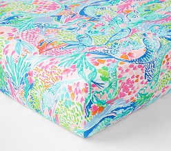 Lilly Pulitzer Mermaid Cove Organic Crib Fitted Sheet