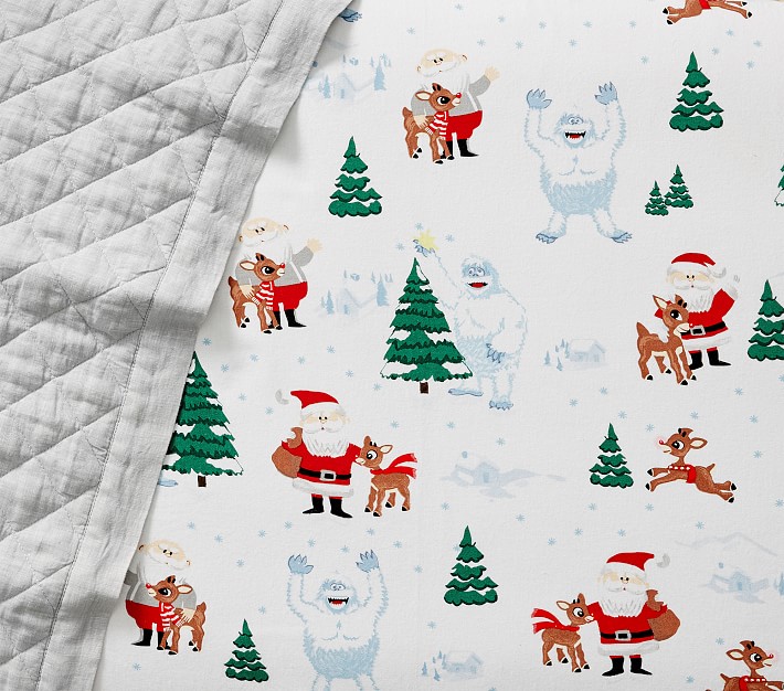 Rudolph&#174; And Bumble&#8482; Organic Flannel Crib Fitted Sheet