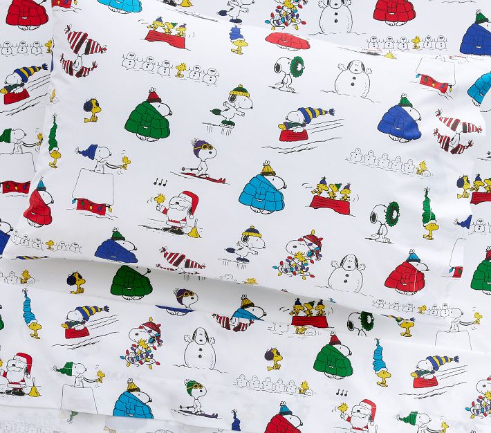 Peanuts® Snoopy® Holiday Organic Sheet Set