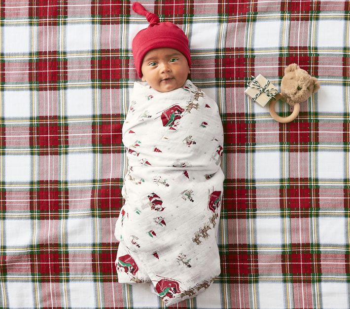 My First Christmas Baby Swaddle Set Pottery Barn Kids