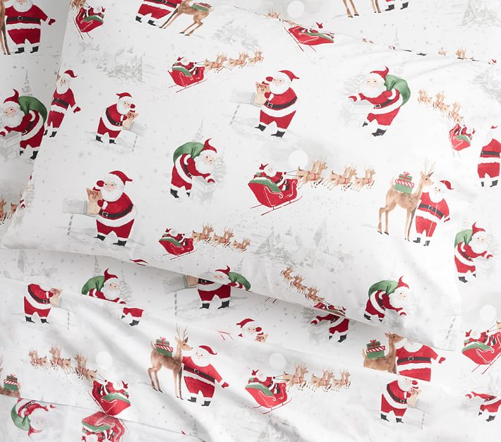 Pottery barn sheets christmas sale