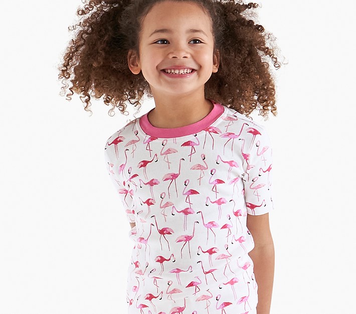 Flamingo Organic Short Sleeve Pajama Set