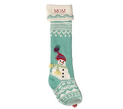 Snowman Merry & Bright Christmas Stocking