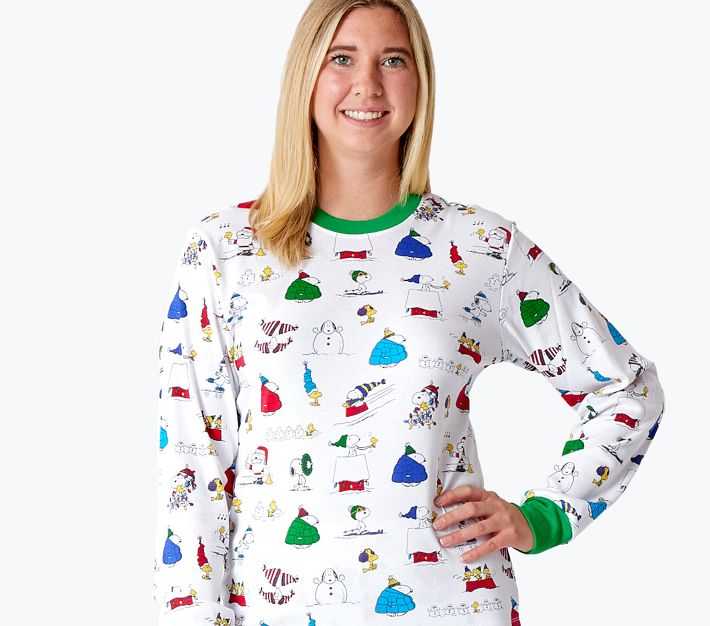 Peanuts® Snoopy® Holiday Organic Adult Pajama Set