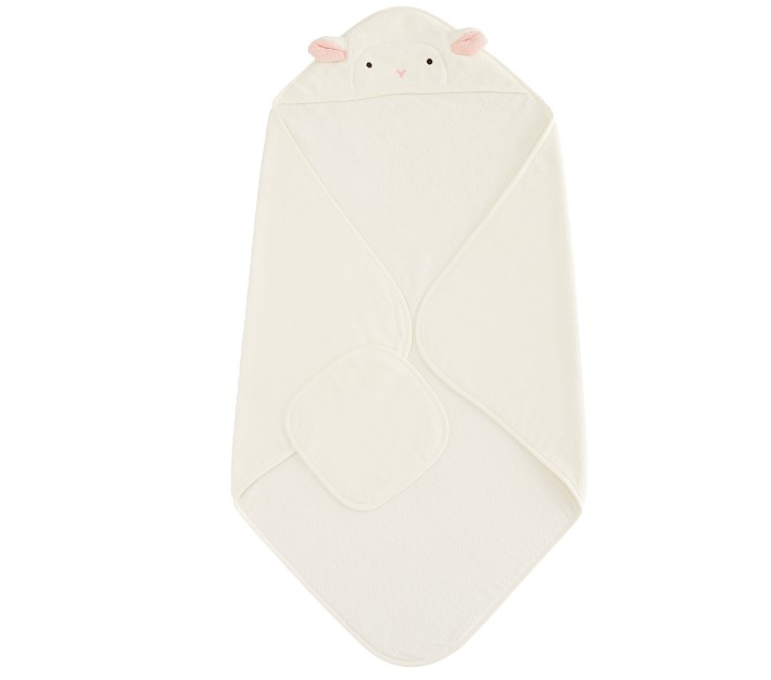 Super Soft Lamb Baby Hooded Towel And Washcloth