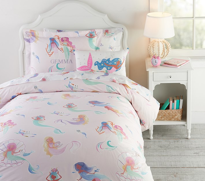 Gemma Mermaid Organic Duvet Cover Shams Pottery Barn Kids