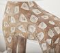Carved Wood Giraffe Table Lamp (17&quot;)