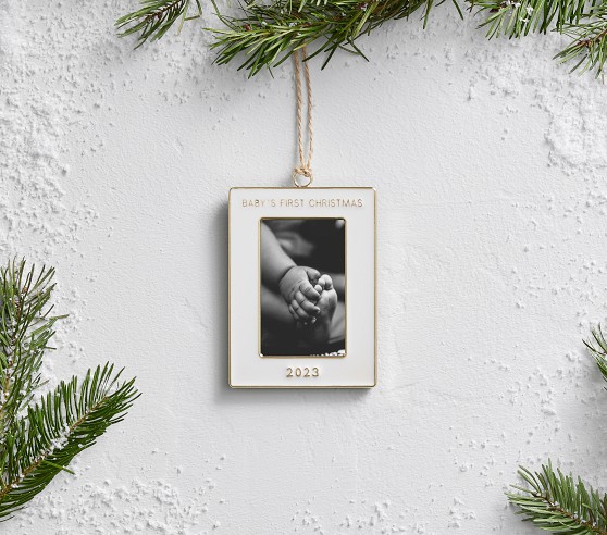 Baby's First Enamel Frame Ornament