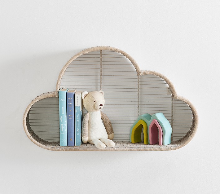 Quinn Rattan Cloud Shelf Pottery Barn Kids