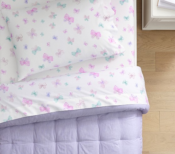 Bella Butterfly Organic Sheet Set | Pottery Barn Kids