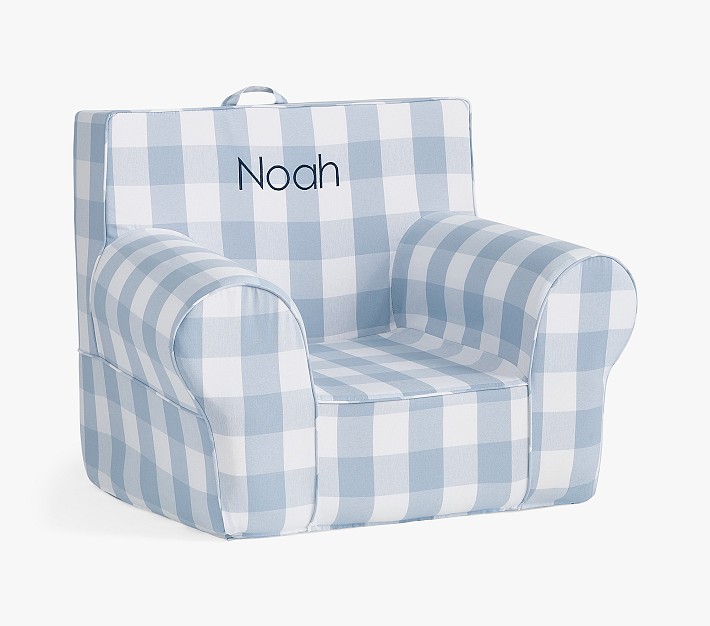 Kids Anywhere Chair&#174;, Chambray Blue Buffalo Check Slipcover Only