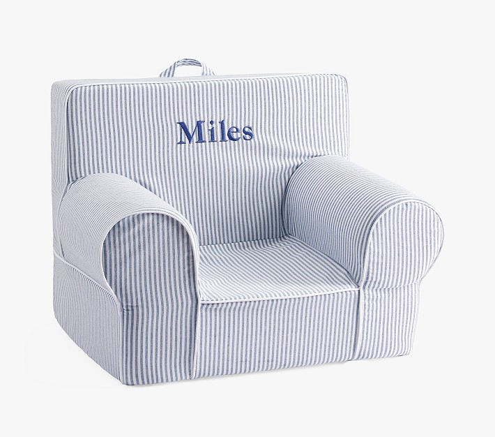 My First Anywhere Chair&#174;, Navy Oxford Stripe Slipcover Only