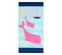 Classic Whale Mini Beach Towel Girl
