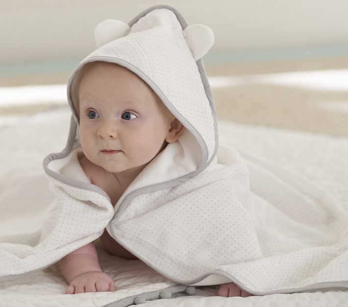 Sweet Dot Baby Hooded Towel &amp; Washcloth Set