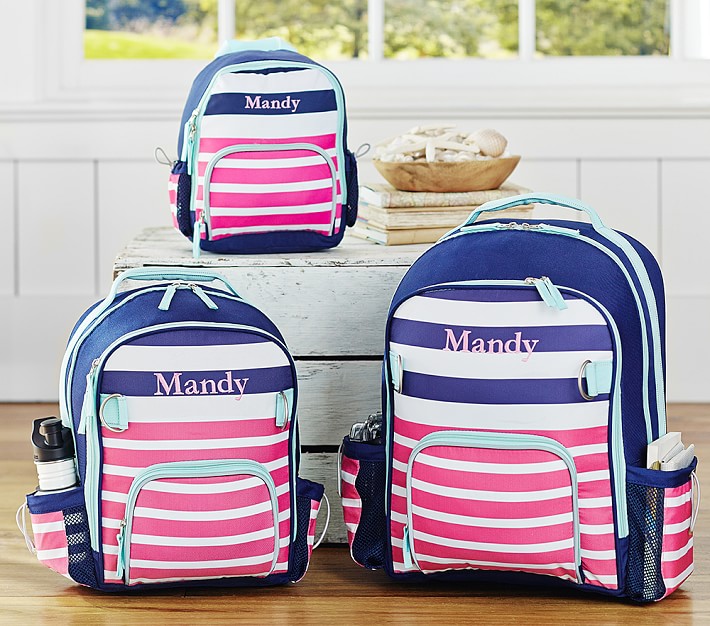 Fairfax Pink Striped Backpacks
