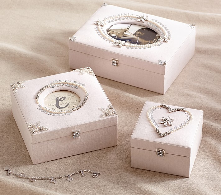 Beaded Heirloom Jewelry Box Collection- Blush Pink