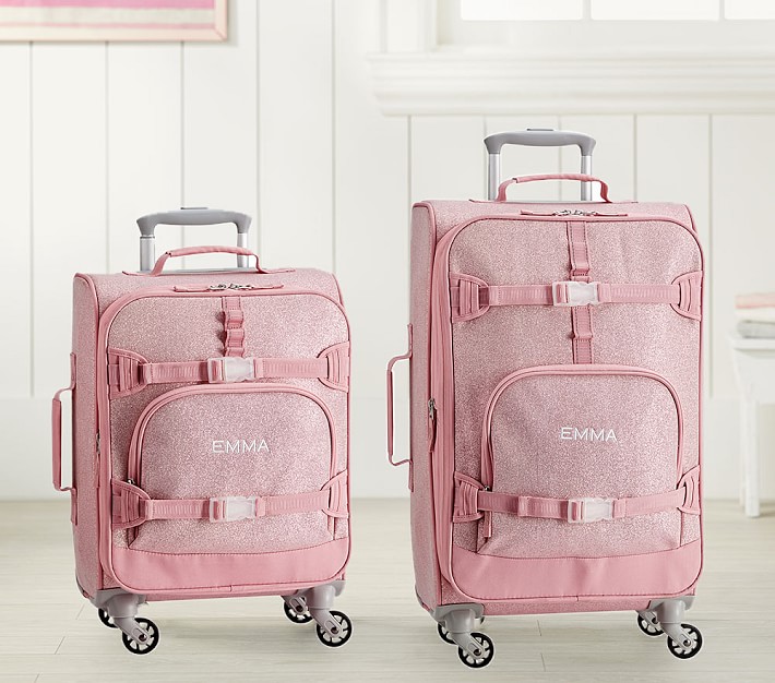 Mackenzie Pink Sparkle Glitter Luggage