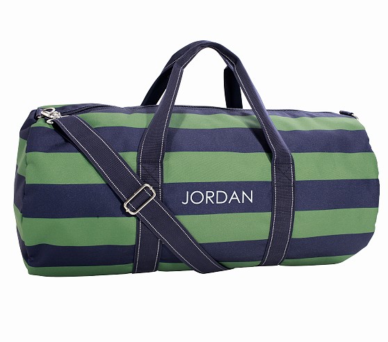 Navy Mini Stripe Duffle Bag main image 0