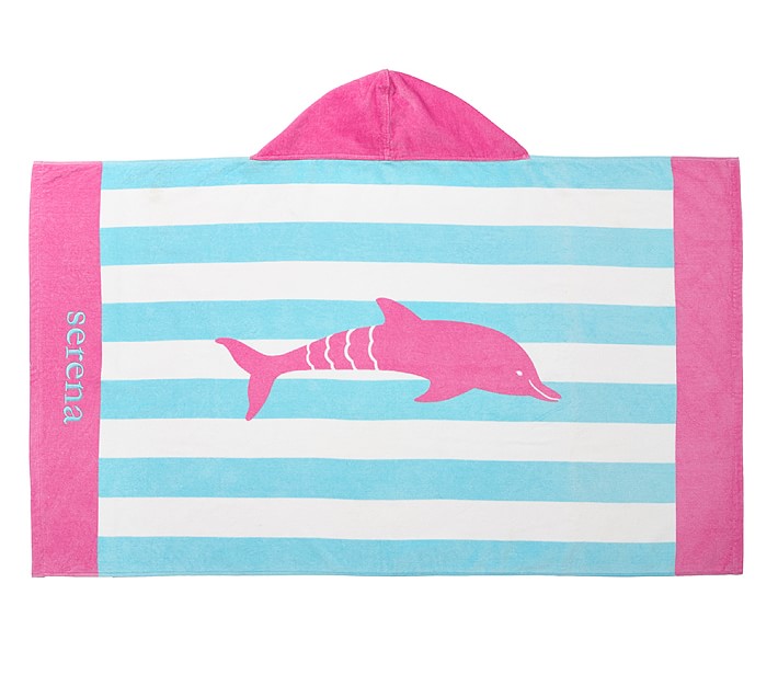Classic Rugby Dolphin Kid Beach Hooded Towel